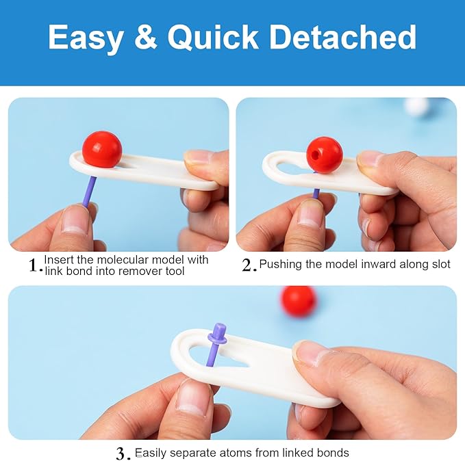 HFKPJRT Molecular Model Kit, 208 Pcs Molecular Model Kit Organic Chemistry, Atom Element Model Kits for Lessons in Chemistry, Gift for Teachers and Students to Raising Space Imagination