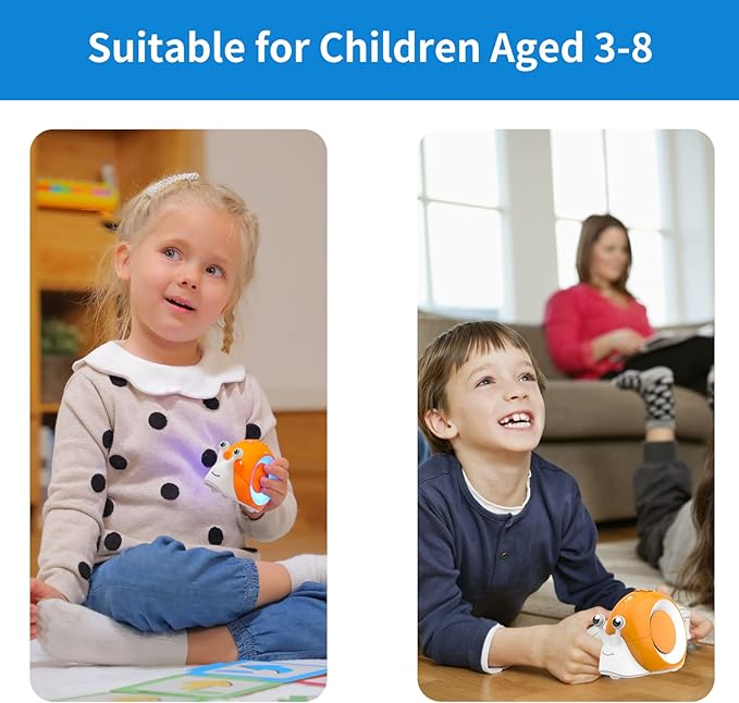 Robobloq Qobo Coding Robot for Kids 3+, Screen-Free, Coding Pets with 30 Programming Card, USB Charging, Preschool STEM Learning Activities Toys for Toddlers, Educational Kits Gift for Boys & Girlss