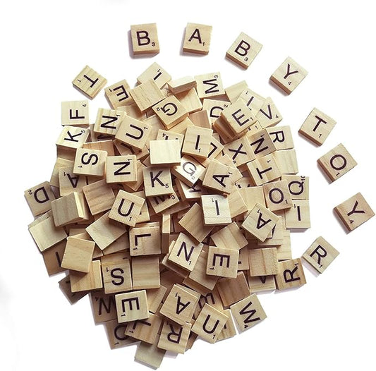 1000 Scrabble Letters for Crafts - Wood Tiles for DIY Gift Decoration - Making Alphabet Coasters and Crossword Game