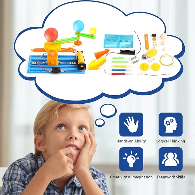 Solar System Model STEM Kits, Bulk Craft Science Kits for Kids Age 8-12, STEM Toy for Ages 8-13 8-10, Science Experiment Building Projects 6-8 12-14, Engineering Toys Gifts for Boys Girls 6 7 8 10 12
