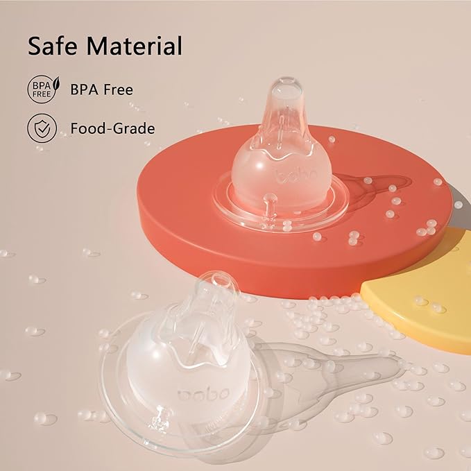 YOHKOH Natural PPSU Baby Bottle with Natural Response Nipple, Newborn Anti-Colic Baby Bottles with Handle, Wide Neck Mushroom Cap Baby Bottle (8.8oz (Pack of 2), Red)