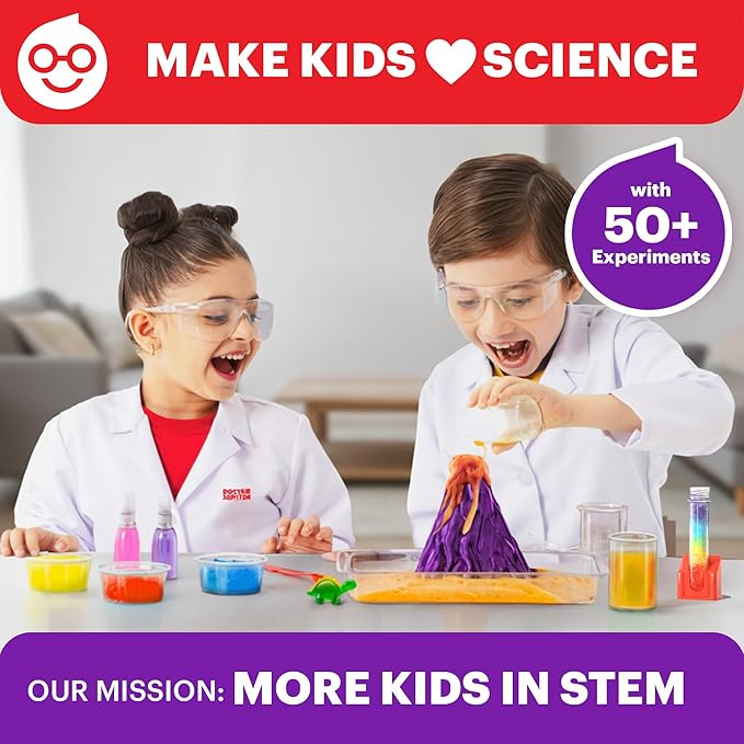 Doctor Jupiter Ultimate Science Kit, Chemistry Set for Kids Ages 8-10-12-14 | Birthday Gift Ideas for Boys & Girls 8,9,10+ Years Old | STEM Toy with 50+ Experiments | Learning & Educational Projects