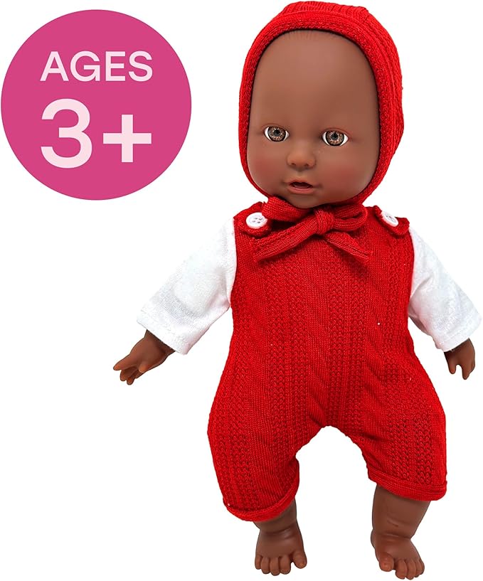12 inch Realistic Baby Doll with Soft Body and Vinyl Head, Arms, and Legs, Beautiful Soft Baby Doll Dressed in a Matching Onesie and Hat – Packaged in a Gift Box– Ideal Size for Toddlers, Boys, Girls