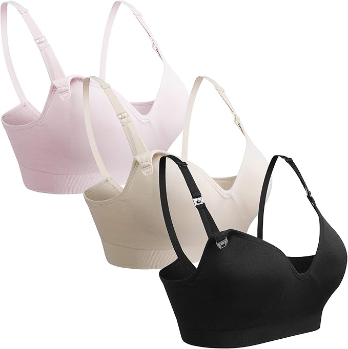 GXXGE Womens Seamless Nursing Bra for Breastfeeding Push Up Sleeping Wireless Maternity Bra