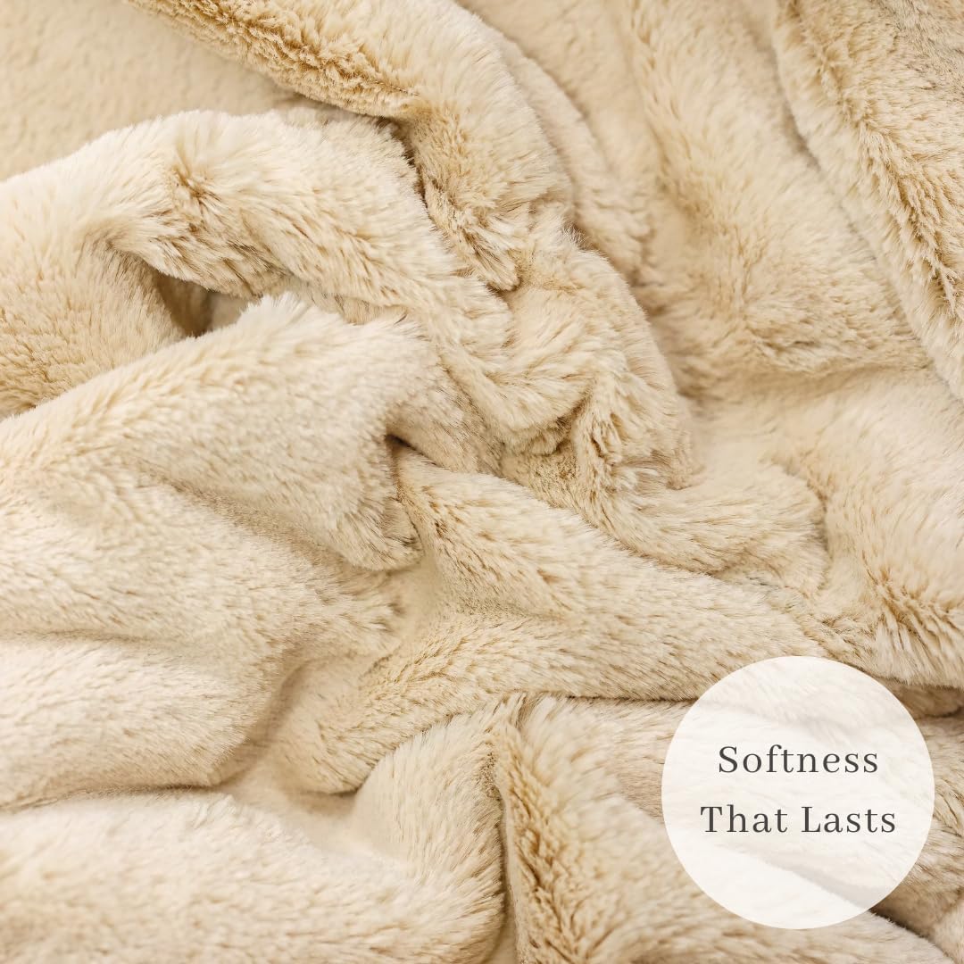 SARANONI Receiving Blankets for Babies Super Soft Boutique Quality Lush Luxury Baby Blanket (Ivory, Receiving Blanket 40" x 30")