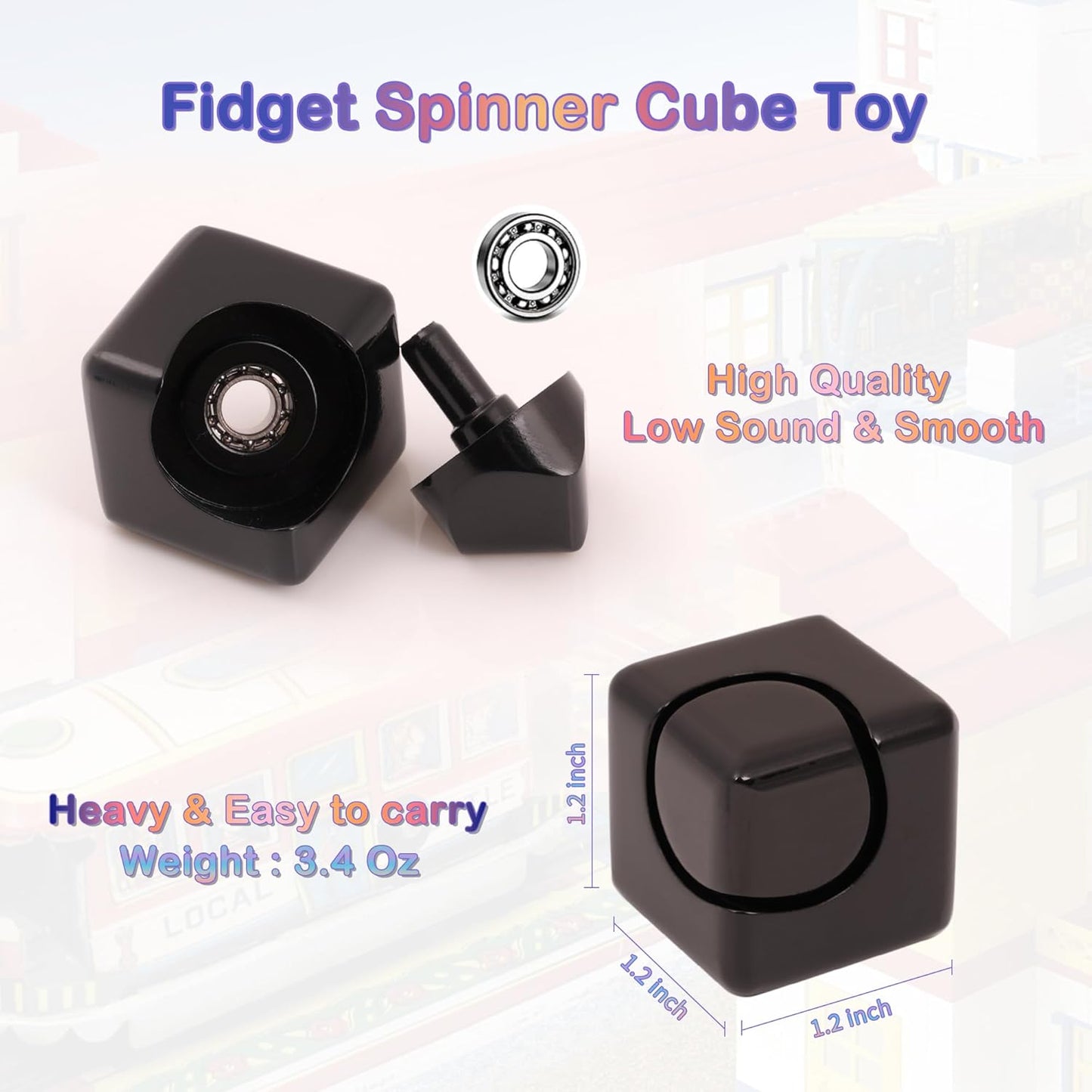 Desk-Fidget-Toys Spinner-Cube: Cool-Gadgets Metal Kinetic-Desk-Toys Office EDC-Toy, ADHD Tools Cool-Stuff Thing Stress Relief Toy Gift for Kids Children Teens Adults Christmas Women Men