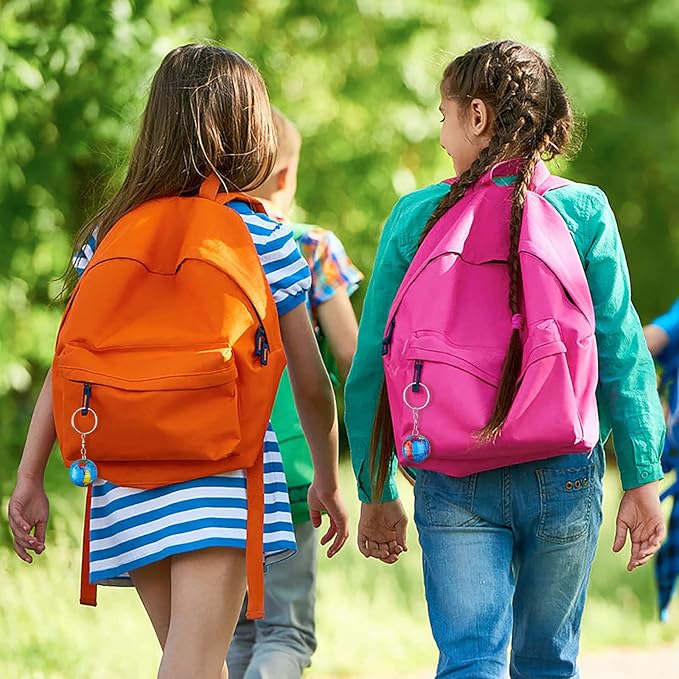 1" Globe Keychains Earth Globe Key Chains Mini Backpack Hook for Travelers