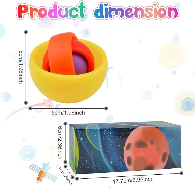 Fidget Toys for Kids, Fidget Spinner Adults 3PC, Gifts for Boys Girls Teens, ADHD Autism Stress Relief Quiet Finger Toys Classroom