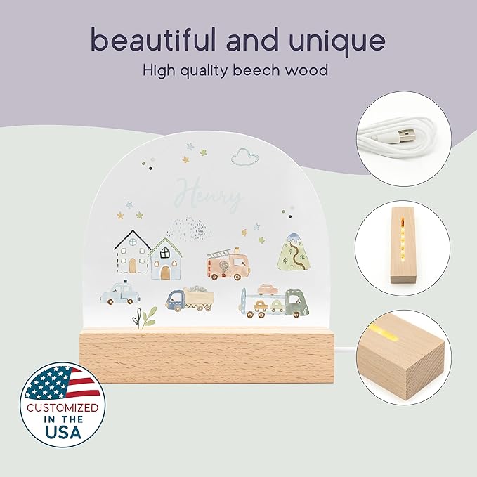 Personalized Baby Girl Gifts Newborn Unique/Baby Accessories for Toddler/Newborn Boy Gifts/Customized Night Light with Name