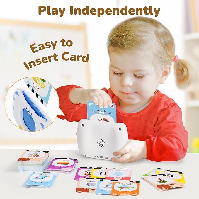 JoyCat Spanish & English Bilingual Talking Flash Cards for Toddlers 1-5, 454 Words with Durable Thick Cards, Easy to Slide in and Out, Speech Therapy Toys, Birthday Gifts for Boys Girls