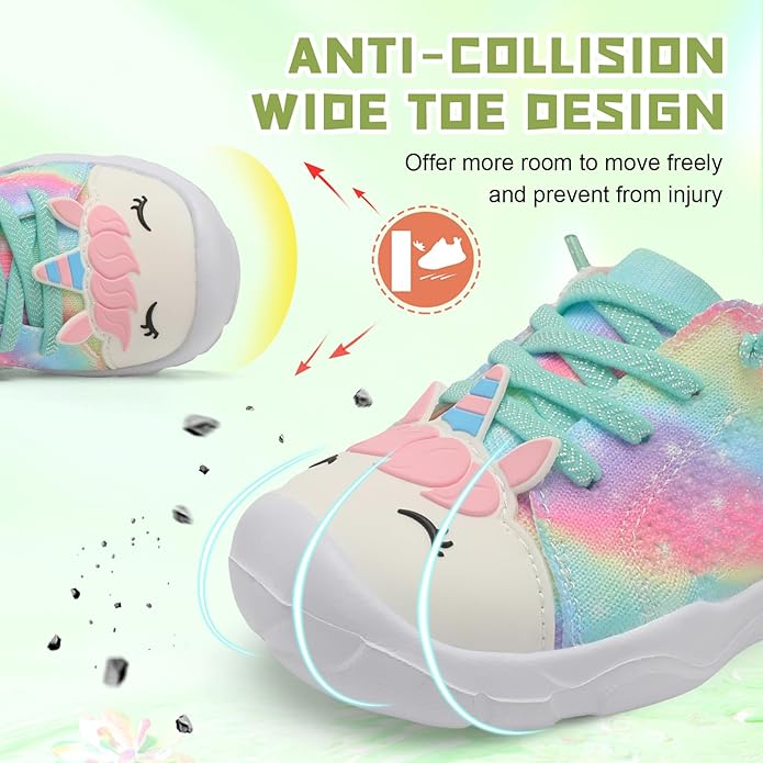 JIASUQI Toddler Shoes for Boys Girls Slip on Sneakers Wide Toe Walking Shoes Toddler Sock Shoes