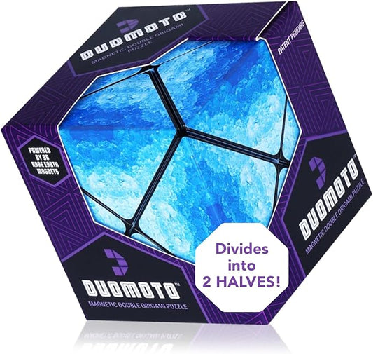 Duomoto Magnetic Transforming Cube - Shape Shifting Double Creativity Puzzle w/ 96 Rare Earth Magnets - Transforms Into Over 100 Shapes - by Fun in Motion Toys - Creators of Shashibo & Cubendi