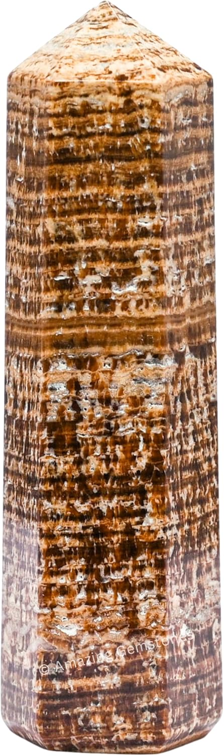 Amazing Gemstone Large Aragonite Crystal Towers ~ Natural Healing Crystal Point Obelisk for Reiki Healing and Crystal Grid (5.5" to 6" Inch)