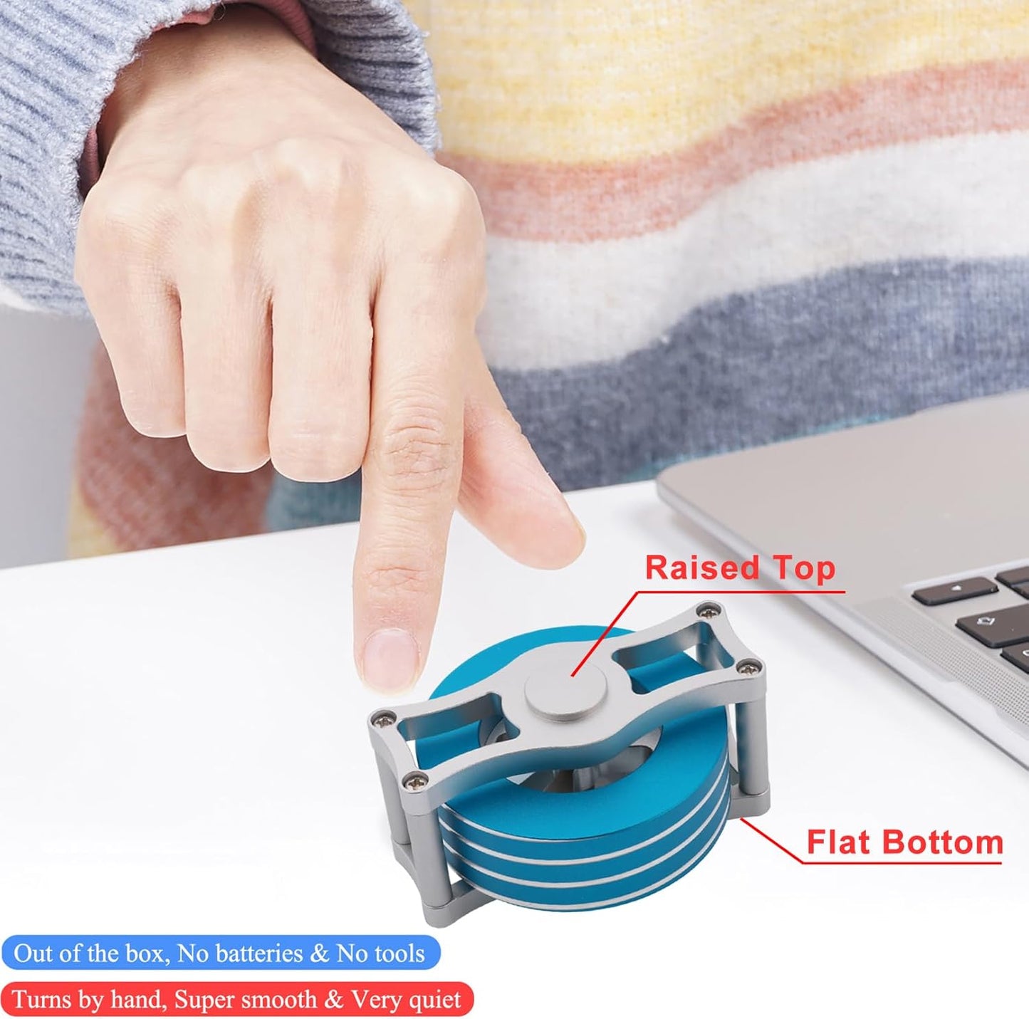 Desk-Kinetic-Toys Cool-Gadgets for Fidget: 20Mins Spinning-Tops, Cool-Stuff Figet Game for Adult Teen Children Kid, Optical-Illusion Stress Relief Gifts for Man Women Office School Home Christmas