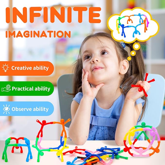 12Pcs Magnetic-People-Magnet-Men, Magnetic Travel Toys for Kids, Creative, Portable and Educational, Funny Magnets for Kids, Small Toys for Classroom Prizes, Easter Egg Stuffers, Office