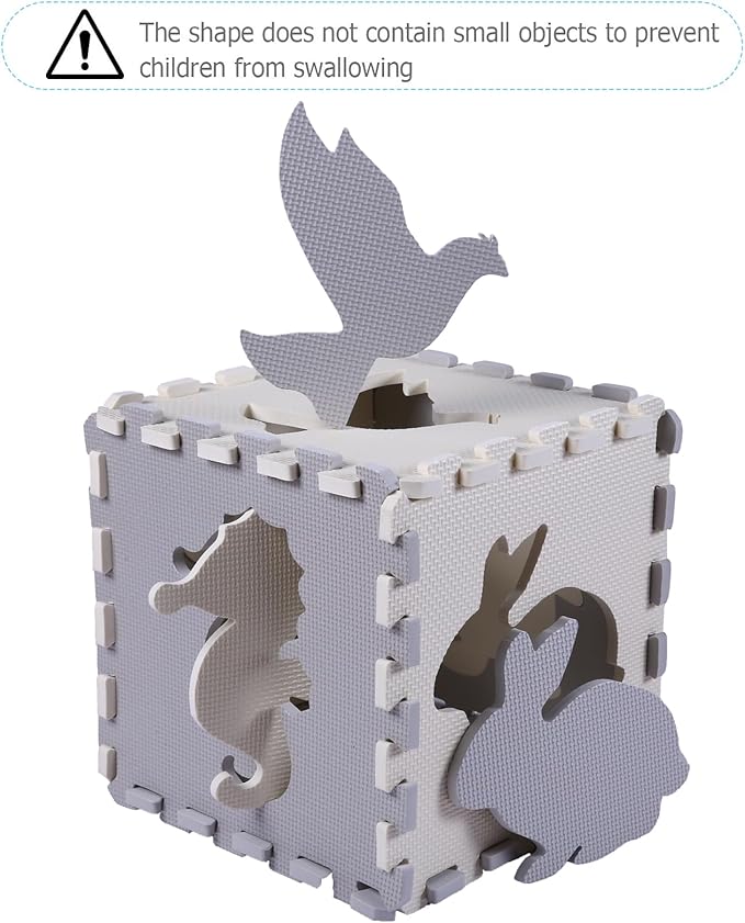 Foam Play Mat for Kids，25Pcs Square Interlocking Puzzle Floor Mat，Baby Play Mat Floor Mat Foam Puzzle Playmat for Toddlers with Fence（Animal-CSH039