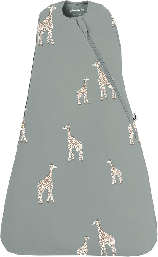 GUNAMUNA Swaddle Wrap for Newborns – Arms In or Out, Easy Diaper Changes with WONDERZiP, Soft Sleep Sack, 2.5 TOG