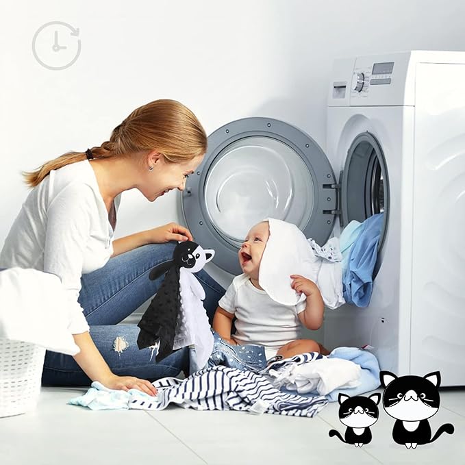 Pro Goleem Cat Loveys for Babies, Soft Security Blanket High Contrast Baby Toys for Newborn Stuffed Animals Baby Gifts for Boys and Girls, 16 Inch