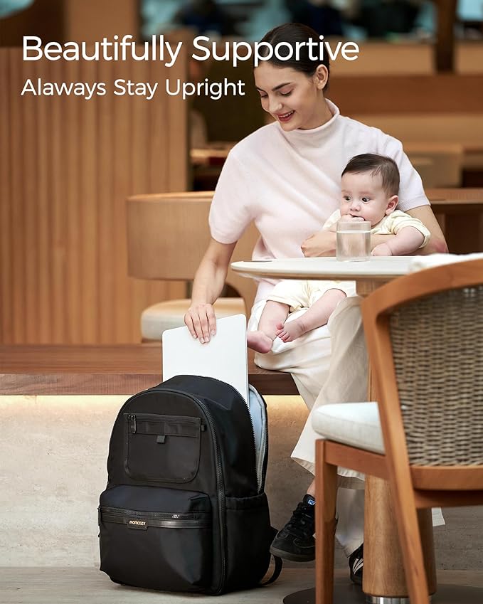 Momcozy Urban Diaper Bag Backpack - Stylish, Durable & Waterproof Baby Bag with Multi-Pockets, Laptop Compartment, Changing Pad & Stroller Straps, Travel Baby Essentials for Moms,Dads,Work, Maternity