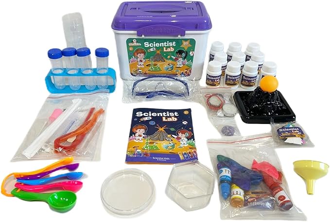 Channie's Scientist Lab with 80 Experiments, STEM Toys for Boys & Girls Ages 6+