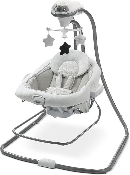 Graco DuetConnect LX Portable Baby Swing and Bouncer, Multi-Direction Baby Bouncer Seat, Multiple Swing Speeds, Redmond