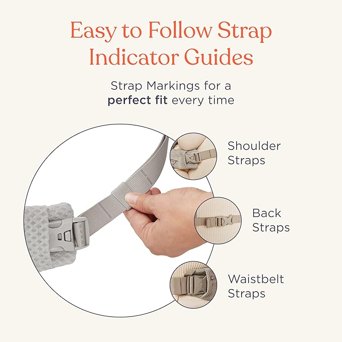 Ergobaby Omni Deluxe Baby Carrier Newborn to Toddler - Breathable Baby Carriers for Summer - All-Position Carrier with Enhanced Lumbar Support & Airflow (7-45 Pounds), Natural Linen