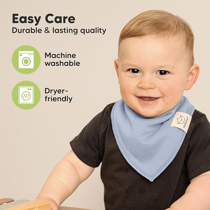 KeaBabies 10-Pack Organic Baby Bandana Bibs for Girls - Super Absorbent Triangle Baby Bibs for Drooling and Teething Infant, 100% Cotton Extra Soft for Newborn, Infant 0-36 Months (Brave)