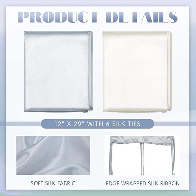 Hosuly 2 Pcs Satin Bassinet Sheet Baby Hair Soft Silk Feeling Sheet Baby Bassinet for Rectangle Cradle Pad Mattress Boys Girls Newborn Infant(Gray and White)