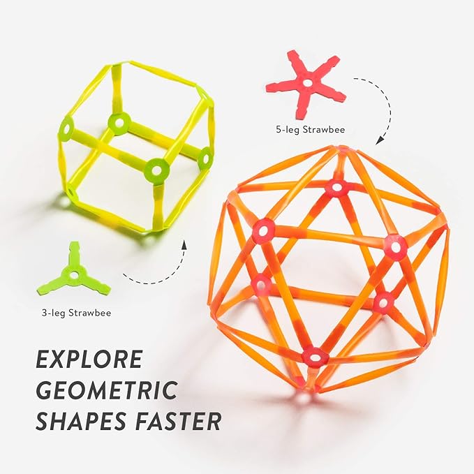 Strawbees Imagination Kit STEM Building Set, 400 Pieces and 105 Challenge Cards