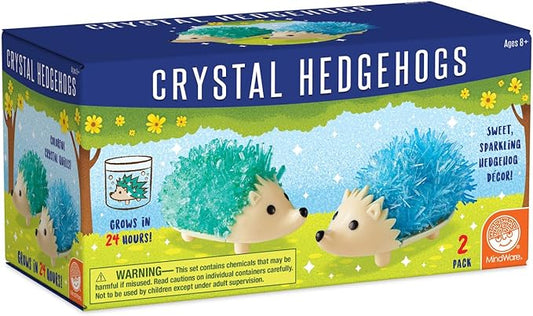 MindWare Crystal Growing Kits (Hedgehog Cool Colors) Grow Your Own Crystals Kit for Kids - Makes 2 Hedgehogs