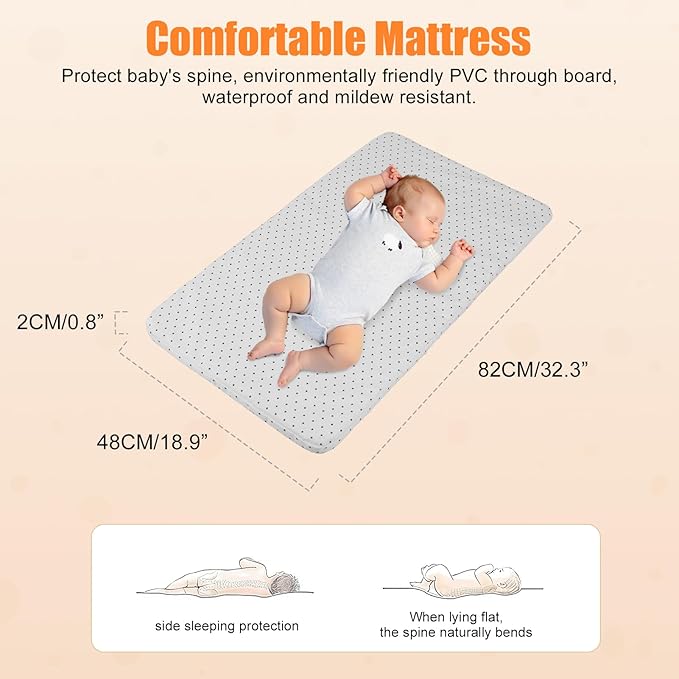 3 in 1 Baby Bassinet | Bedside Sleeper with Storage Basket and Wheels | Bedside Crib for Baby | Height Adjustable Bedside Bassinet Movable Beside Bassinet with Mosquito Net (Grey)