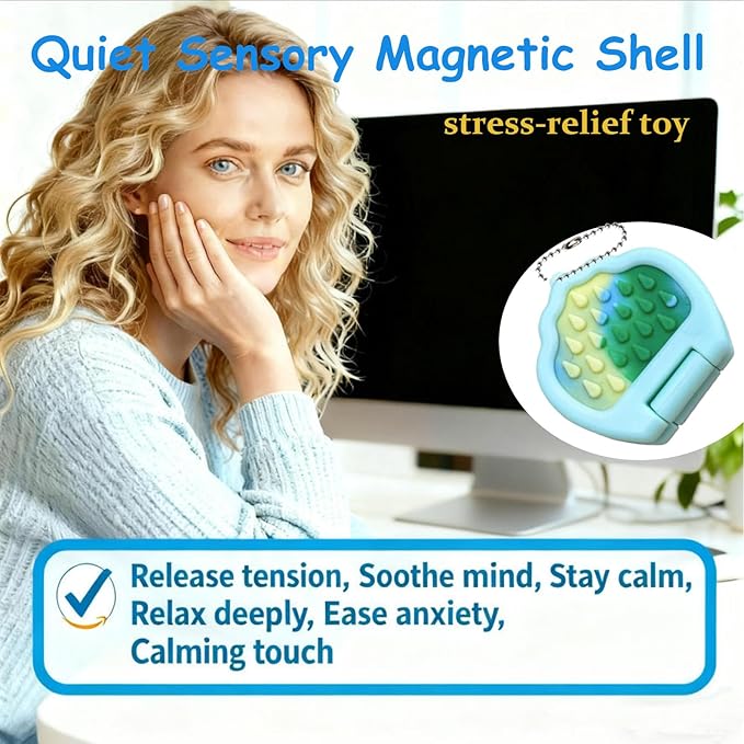 3PC Magnetic Silent Fidget Toys Sensory Toys for Kids with Autism,Fidget for Classroom Must Haves,Magnetic Flip Slider Anxiety Relief Items for ADHD Classroom Treasure Box Toys & Stocking Stuffers