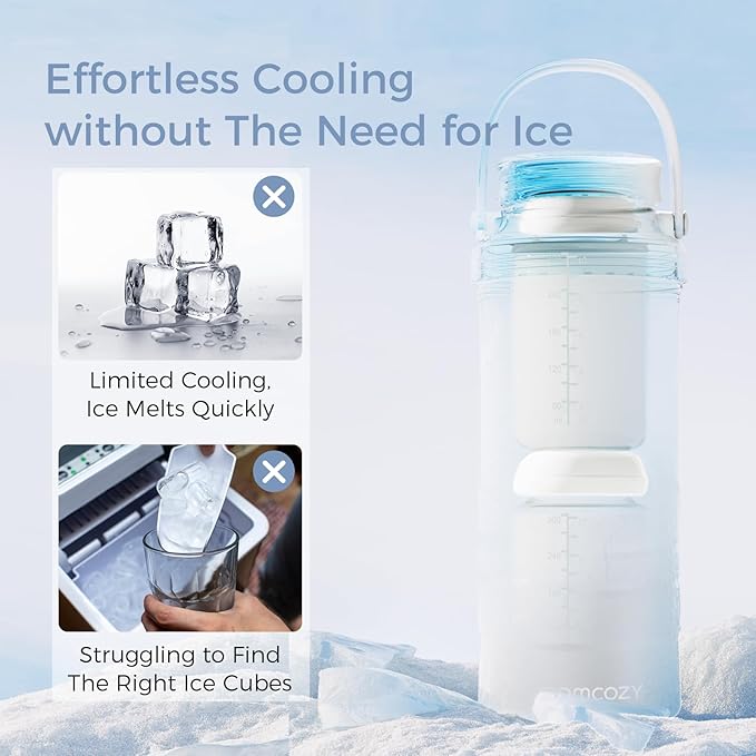 Momcozy 22oz Portable Breast Milk Cooler for Outdoor, Life Saver with 360° Total Cooling for 24 Hours, Larger Capacity Travel Breastmilk Chiller with 2pcs Baby Bottles for Breastmilk Storage, Cream