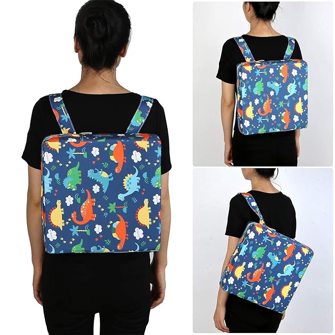 Zicac High Chair Portable Booster Seat Cushion Travel Dining Seat Pad for Toddler Kids Baby Infant Washable Thick Chair Seat Pads (Dark Blue)