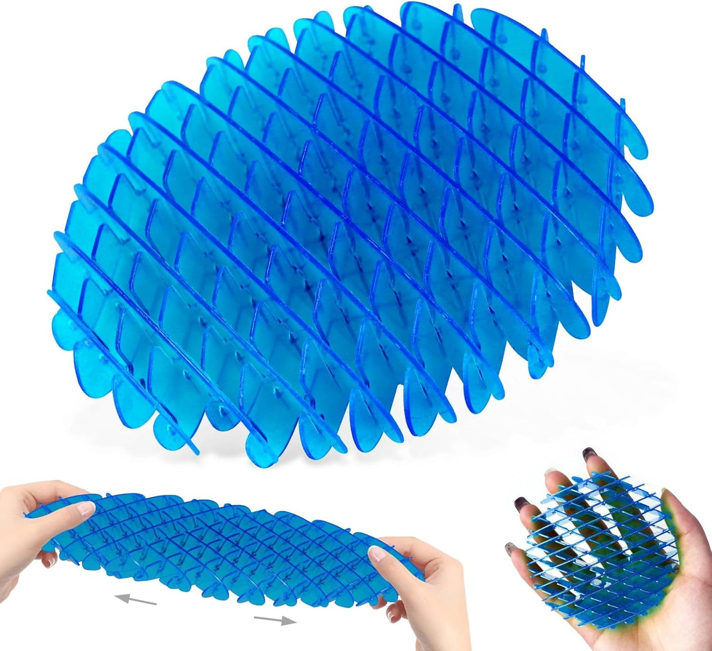 Fidget Worm Toy,Dark blueWorm Big Fidget Toys Adults and Kids, Funny Stretchy Sensory Stress Toys, Fidget Sensory Squeeze Toys,Relieves Stress and Anxiety Finger Toys for Kids