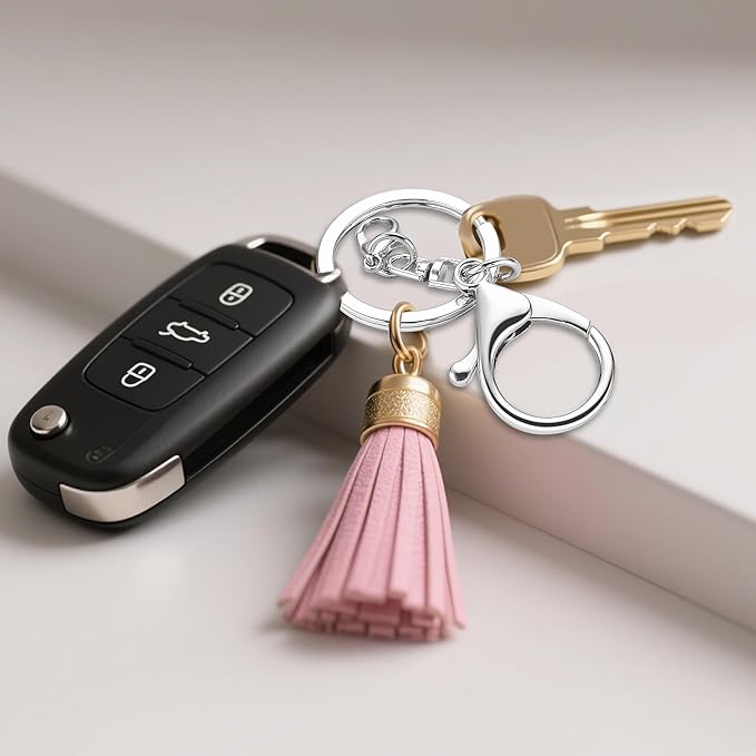 10 Pack a Set Metal Lobster Claw Clasps and Key rings, Key chain Accessories, Keychain Making kit for Keys, Art Crafts, Jewelry Making, Silver - Gold