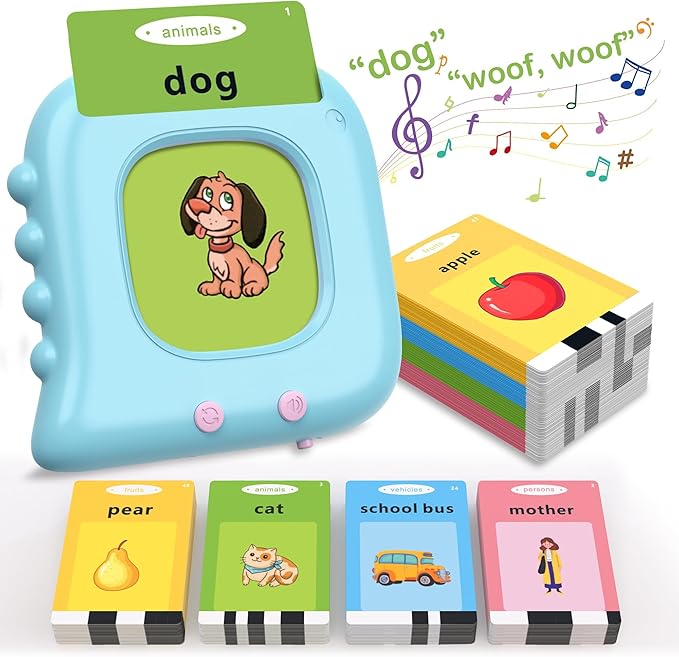 Talking Flash Cards for Toddlers 1-3 with 510 Sight Words, Educational Toddler Toys for 2-4 Years Old Boys Girls Birthday Gift, Montessori Learning Toy for Toddlers, Autism Sensory Speech Therapy Toys