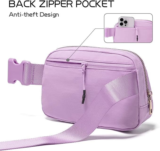 Gitus Gifts for 8 9 10 11 12 Year Old Girls Belt Bag Fanny Pack Crossbody Bags with Initial Letter Patch Cute Stuff Birthday Gifts for Teen Girls Women Personalized Trend Stuff (Lavender-C)