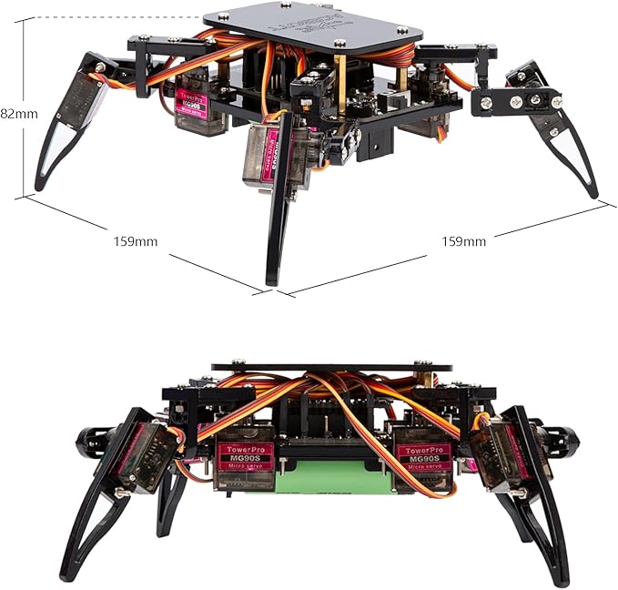 ACEBOTT STEM Robotics Science Kits for Adults, ESP8266 Spider Robot Building Kit, App Remote Control, Walking Crawling Fun Educational Toy for 12 + Year Old Boys, Girls, Teens, Adults Unique Gifts