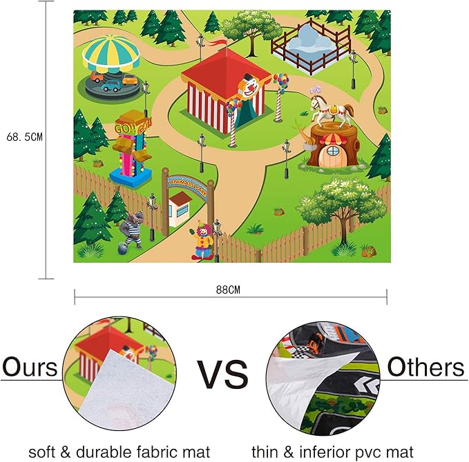 15 Animal Toys for Boys Realistic Safari Animals Farm Zoo Educational Toy Gift with Play Mat for 2 3 4 5 6 7 Year Old Girls Toddlers Kids