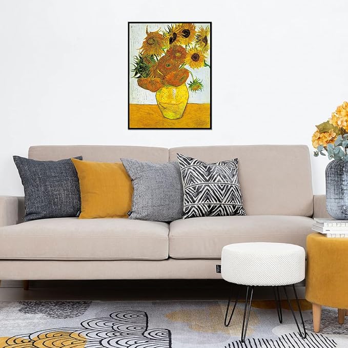 100 Piece Puzzles for Kids Sunflowers by Vincent Van Gogh Puzzle Famous Oil Painting 100 Pieces Puzzles for Adults Seniors Elderly Classic Art Puzzles 100 Piece for Kids Ages 6-10