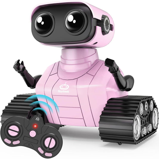 Emo Robot - Rechargeable Kids RC Robot, Auto-Demonstration, Age 3+ - Pink