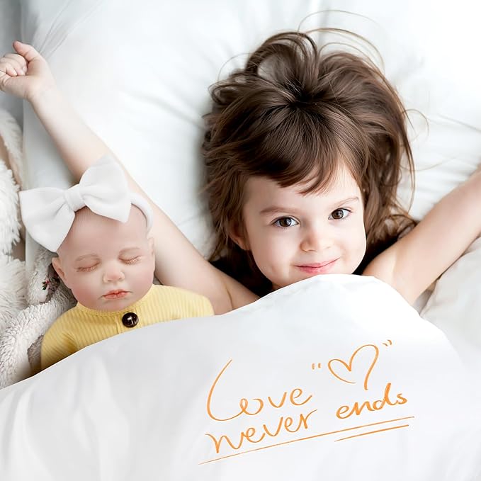 Jirachi Lifelike Reborn Baby Dolls, Real Life Vinyl Body Sleeping Baby Girl, 18 Inch Realistic Reborn Baby with Feeding Accessories for Girls Age 3+