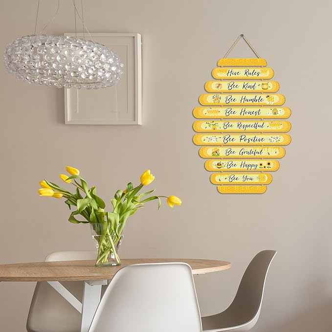 Room Decorations For Girls Boys, Kids Room Decor, Inspirational Wall Decor, Little Kids Bedroom Decor,Nursery Wall Deco (Honeycomb)