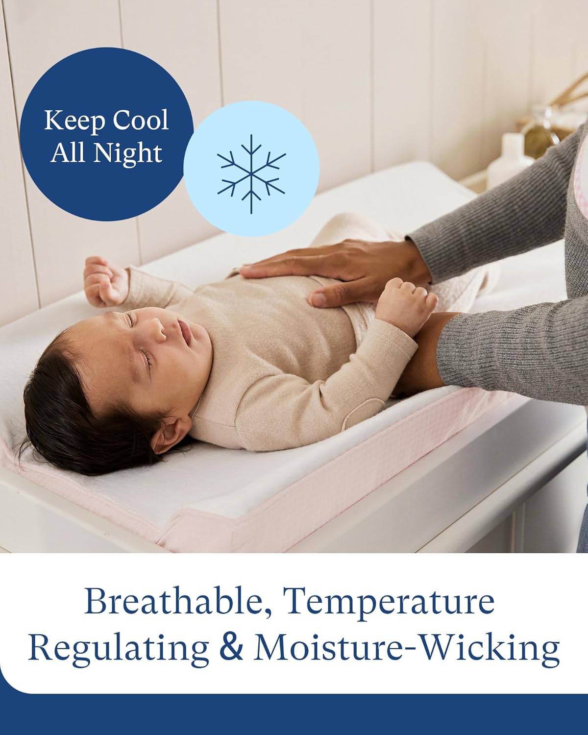 Supersoft Diaper Changing Pad Covers, 2-Pack Premium Bamboo Viscose Change Table Pad Covers for Baby Girls and Boys, Hypoallergenic Stretchy Changing Table Cover Sheets