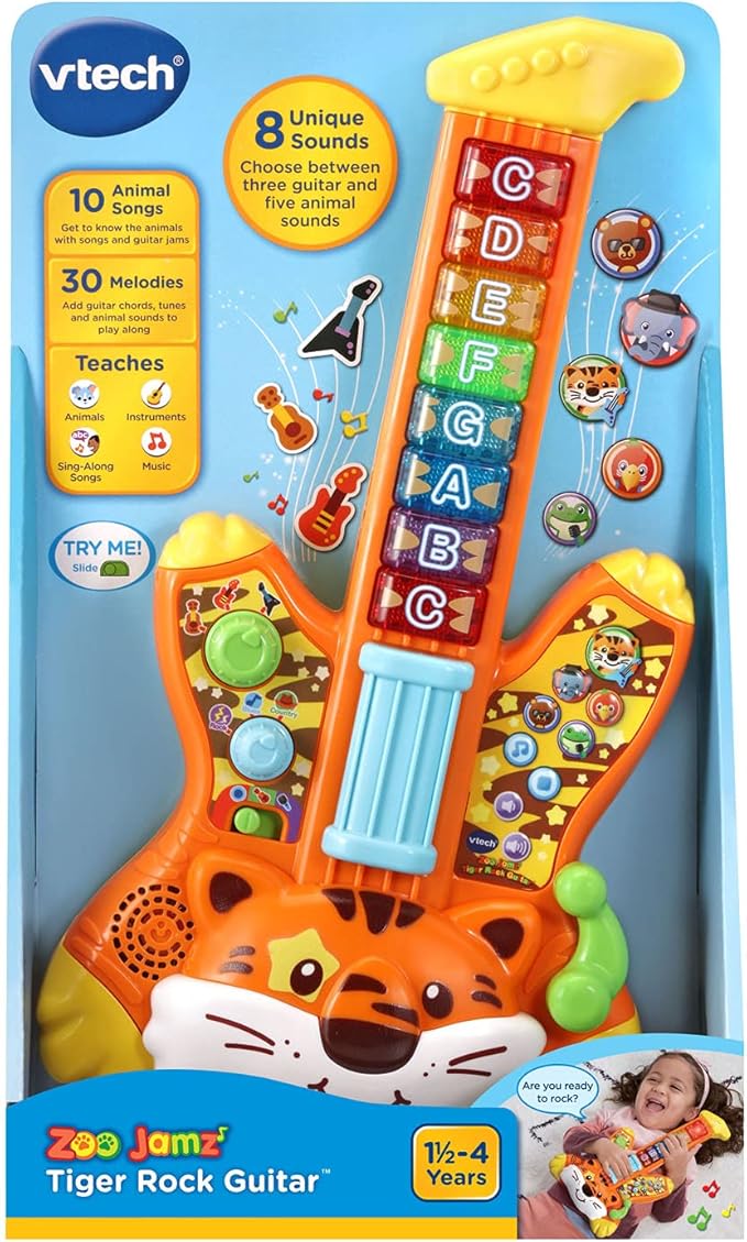 VTech Zoo Jamz Tiger Rock Guitar, Orange