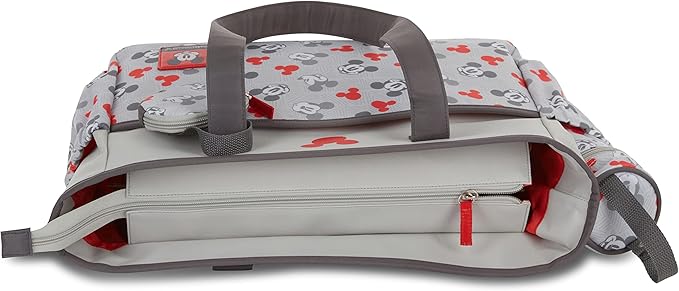 Disney Cudlie Diaper Tote Bag for Moms | Large Spacious Travel Diaper Tote for Baby Boy and Girl | 17-Inches Wide Multi-Functional Baby Bag with Cute Patterns