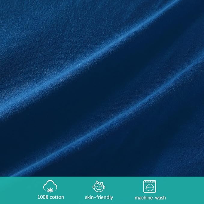 Bassinet Sheets Fit for Graco Sense2Snooze Bassinet and SNOO Smart Sleeper Baby Bassinet,100% Cotton, 2 Pack, Ultra Soft Bassinet Sheet, Gray and Navy Blue