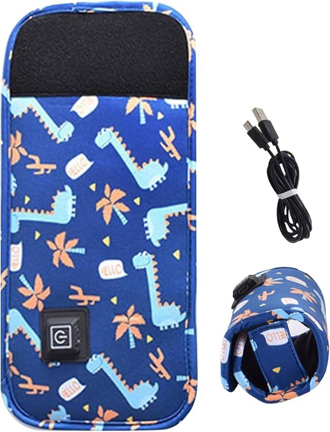 Baby Milk Warmer, USB Portable Bottle Warmer 3 Temp Adjustable Travel Bottle Warmer Sleeve Maintain Perfect Heating Thermal Insulation Baby Bottle Warmer