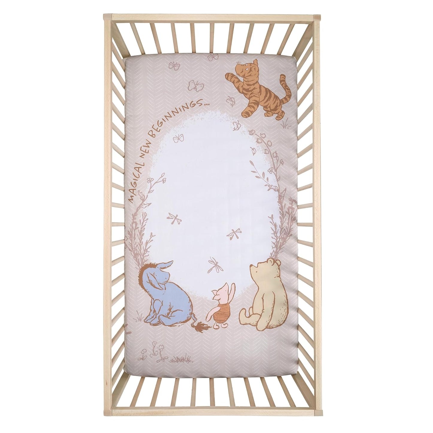 Lambs & Ivy Disney Baby Pooh Bear & Pals Cotton 3Piece Nursery Crib Bedding Set